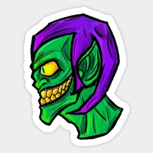 Grinning Green Goblin! Sticker